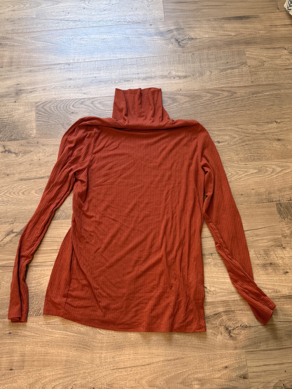 Madewell Ribbed Turtleneck Shirt - Size XL